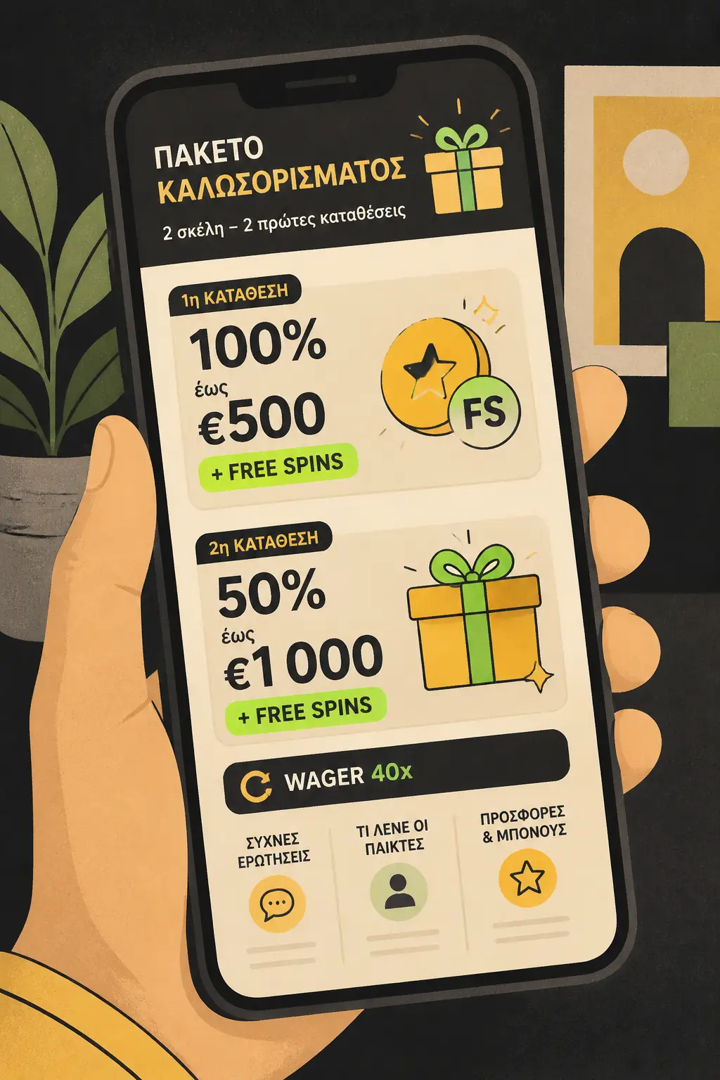 Μπόνους National Casino – 100% έως €500